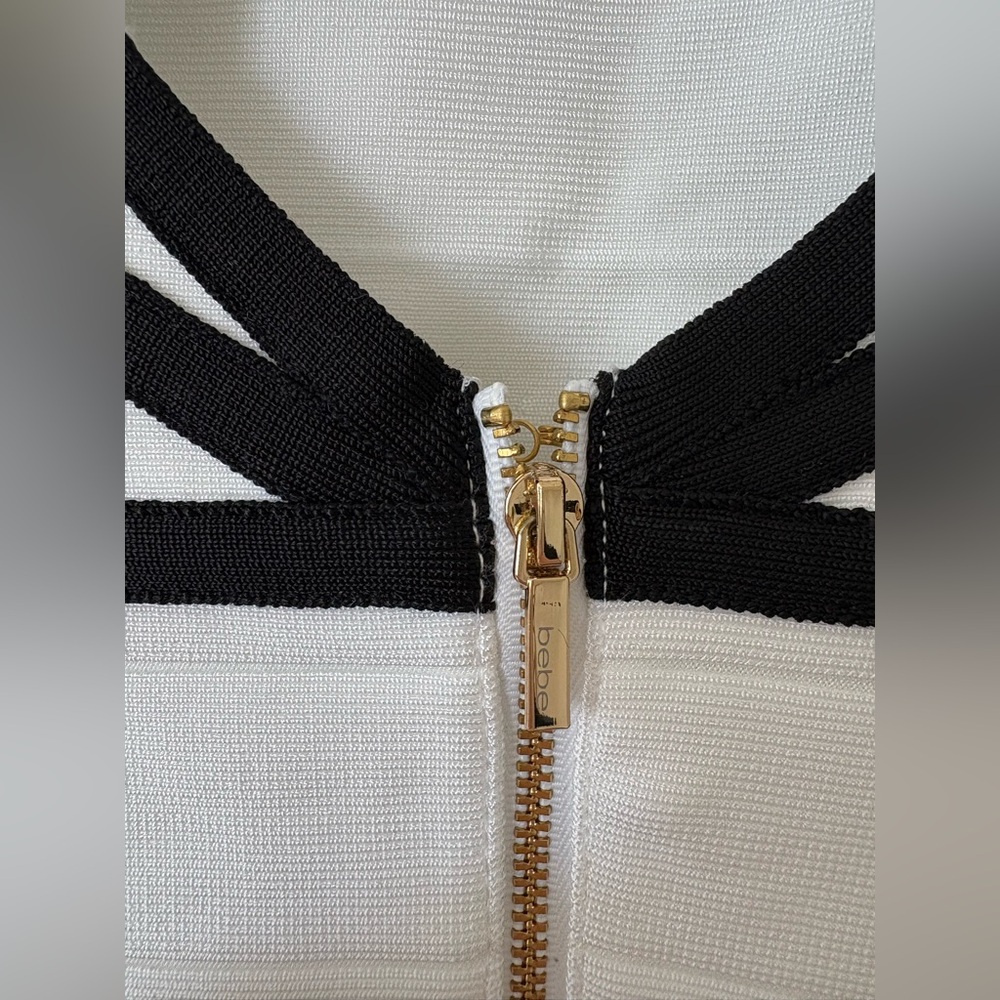 Bebe Black & White Cage Dress - brand new with tags - Picture 6 of 9